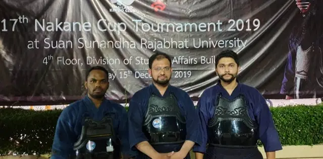Indian kendoka at the 17th Nakane Cup Tournament, Bangkok, December 2019